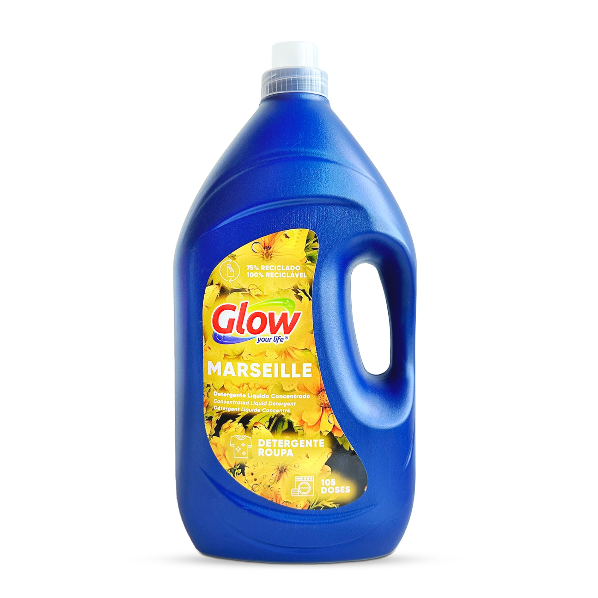 5600387492792-Glow - Detergente Líq. Conc. Roupa MARSEILLE - 5L (105D)